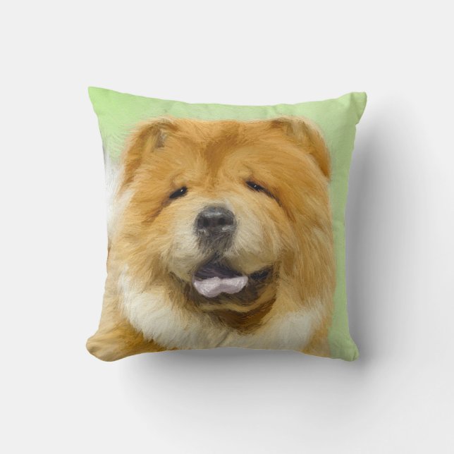 Almofada Pintura De Chow Chow - Arte De Cachorro Original (Frente)