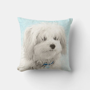 Almofada Pintura de Coton de Tulear - Arte de Cão Original