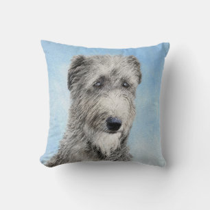 Almofada Pintura De Deerhound Escocês - Cachorro Original C