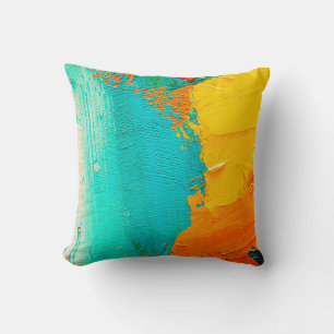 Almofada Pintura de óleo desenhada à mão. fundo de abstrato