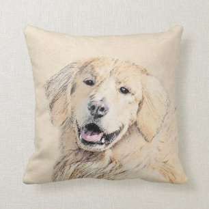 Almofada Pintura de Ouro para sempre - Arte de Cachorro Ori