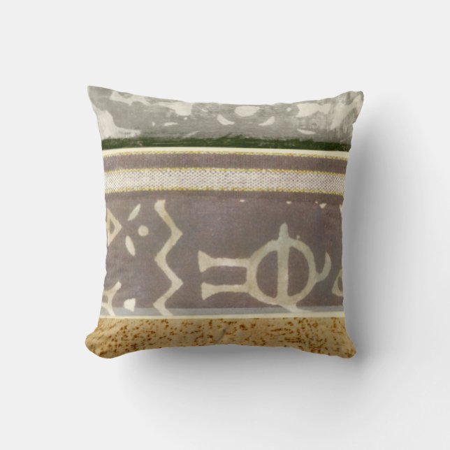 Almofada Pintura de Padrão Tribal Contemporânea (Frente)