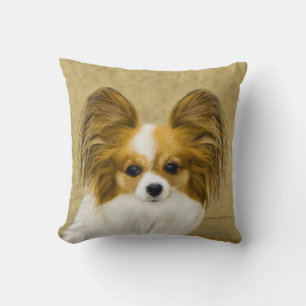 Almofada Pintura de Papillon (Hound Tri) - Arte de Cão Ori