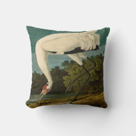 Almofada Pintura de pássaros Audubon Crane Whoping