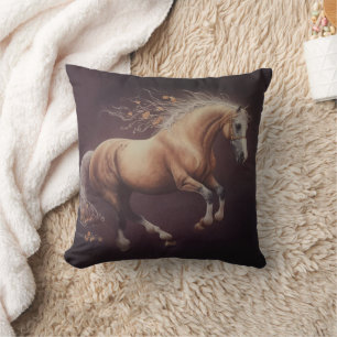 Almofada Pintura De Pastel De Cavalo Corrente