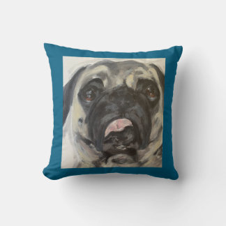 Almofada Pintura de Pug Doce e Bobo