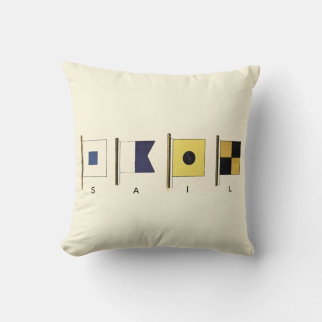 Almofada Pintura de quatro sinalizadores com vela escrita p (Frente)