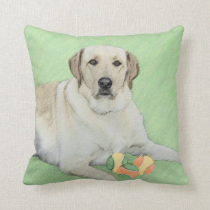 Almofada Pintura de Tênis e Retriever Amarelo