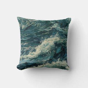Almofada Pintura do Ocean Whitecaps