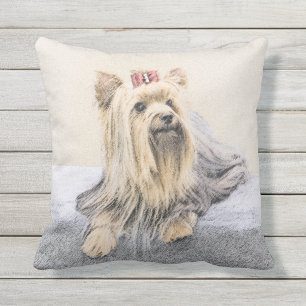 Almofada Pintura do yorkshire terrier - arte original
