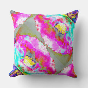 Almofada Pintura floral cor-de-rosa-abstrato elegante