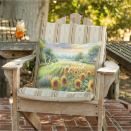 Almofada Pintura Floral de Cottage Classic Country