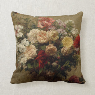 Almofada Pintura Floral Rosa
