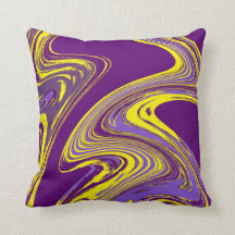 Pintura fluida roxa e amarela