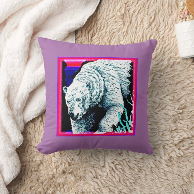 Almofada Pintura impressionante de um Urso Polar. Compre ag (Cobertor)