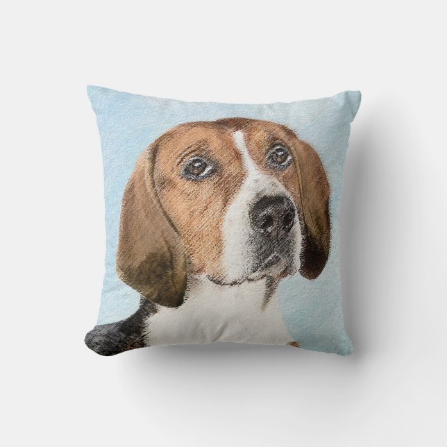 Almofada Pintura Inglesa em Foxhound - Arte Cachorro Origin (Frente)