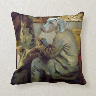 Almofada Pintura lunática de Weimaraner