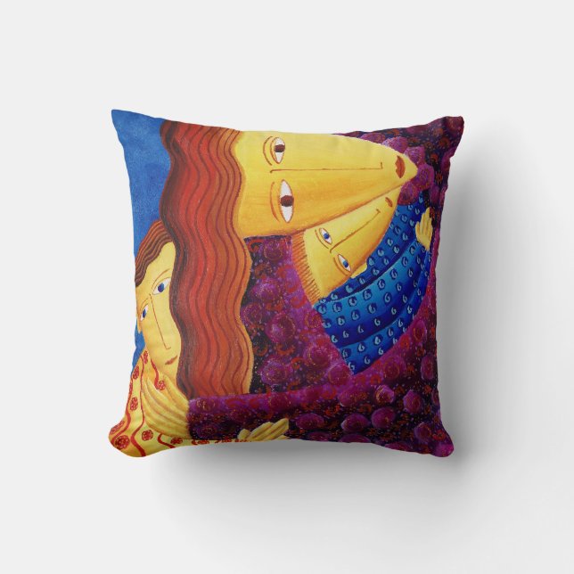 Almofada Pintura Mãe e Filhos Amor Script (Frente)