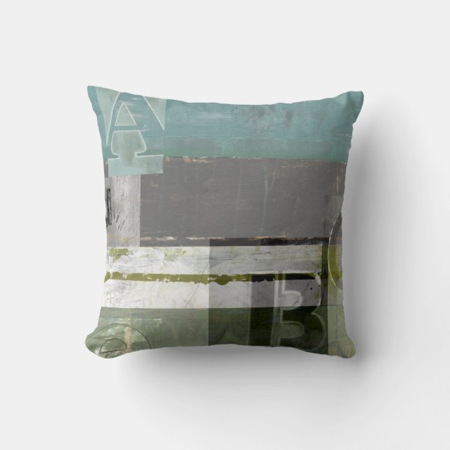 Almofada Pintura Moderna com Letras Cortadas (Frente)