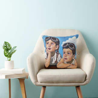 Almofada Pintura Moderna de Querubim - Arte Inspirada em Re
