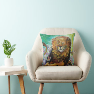 Almofada Pintura Mystical Crystal Lion "Novos Mundos"