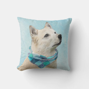 Almofada Pintura Norueguesa de Buhund - Arte Cachorra Origi