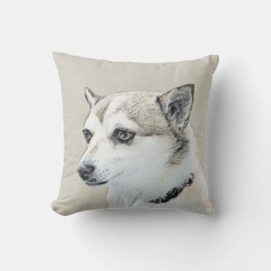 Almofada Pintura Norueguesa De Lundehund - Arte Original De