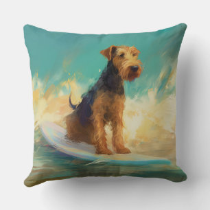 Almofada Pintura para surfar na praia de Airedale