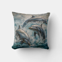 Pintura Por Aquarela De Golfinhos