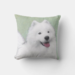 Almofada Pintura Samoyed - Arte Cachorosa Original