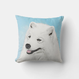 Almofada Pintura Samoyed - Arte Cachorosa Original