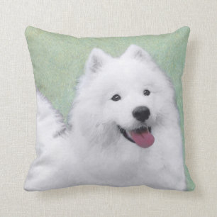 Almofada Pintura Samoyed - Arte Cachorra Original