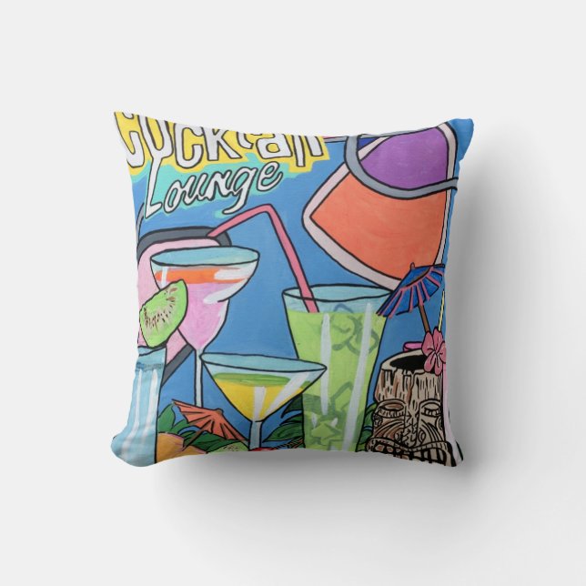 Almofada Pintura tropical da sala de estar da modificação (Frente)