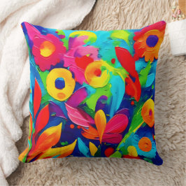 Almofada Pintura Vibrante Fantasia Floral