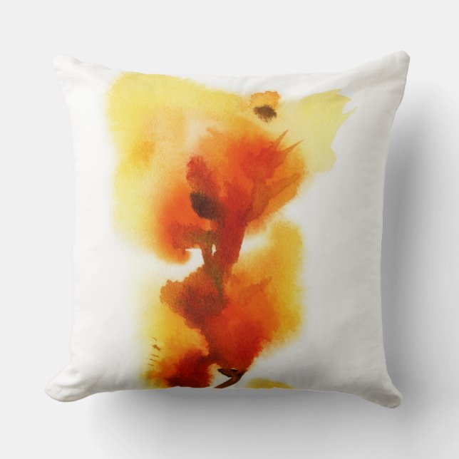 Almofada Pinturas florais abstratas 2 da aguarela (Frente)