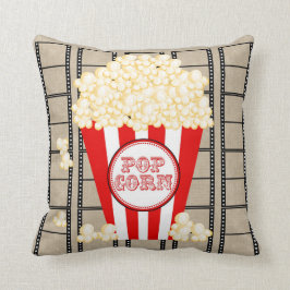 Almofada Pipoca e filme do cinema Travesseiro-vermelhos