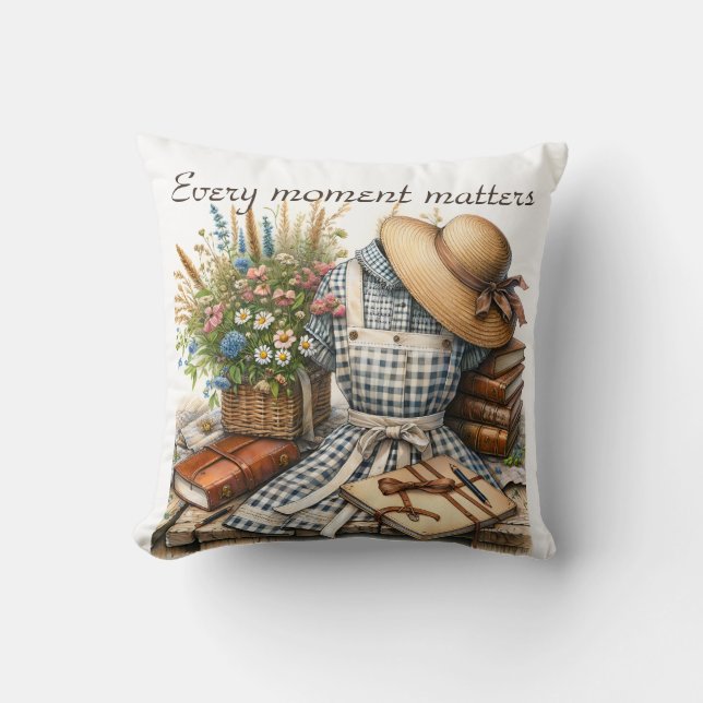 Almofada Piquenique central do Vintage Cottage (Frente)