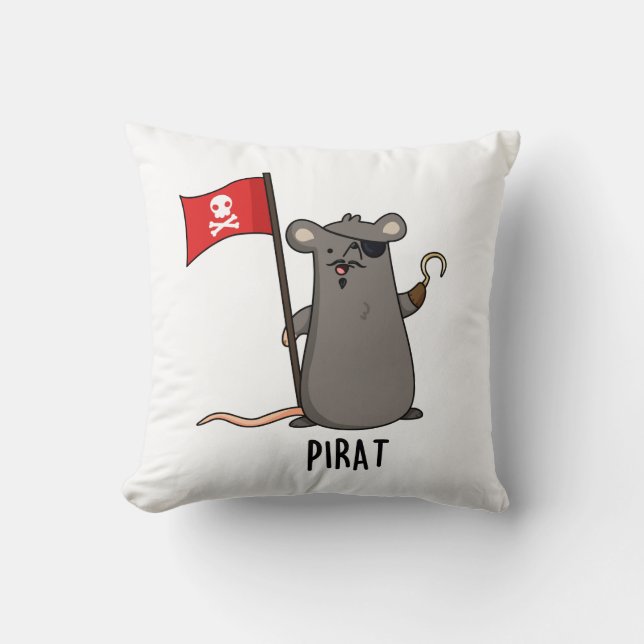Almofada Pirat Funny Pirate Rat Pun (Frente)