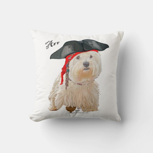 Almofada Pirata Westie (Frente)