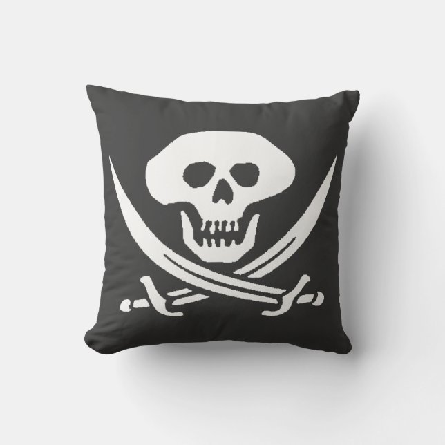Almofada Pirate Jolly Roger Skull (Frente)