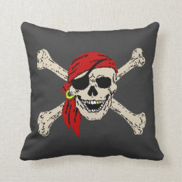 Almofada Pirate Skull Bones Jolly Roger