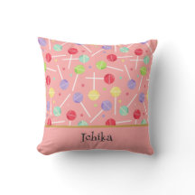 Pirulito de Bala Pastel com Estampa Rosa