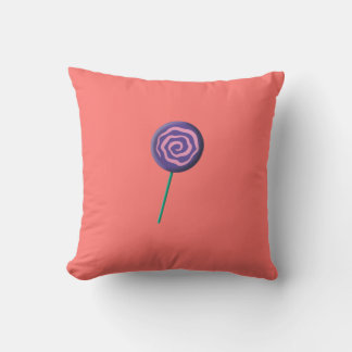 Almofada Pirulito roxo torcido com rosa