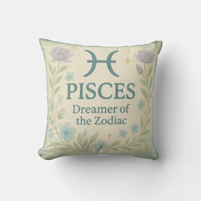 Almofada Pisces Gift Pillow – Dreamer of the Zodiac Astrolo (Frente)