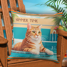 Almofada Piscina de Ginger Ginger Engraçado no Verão