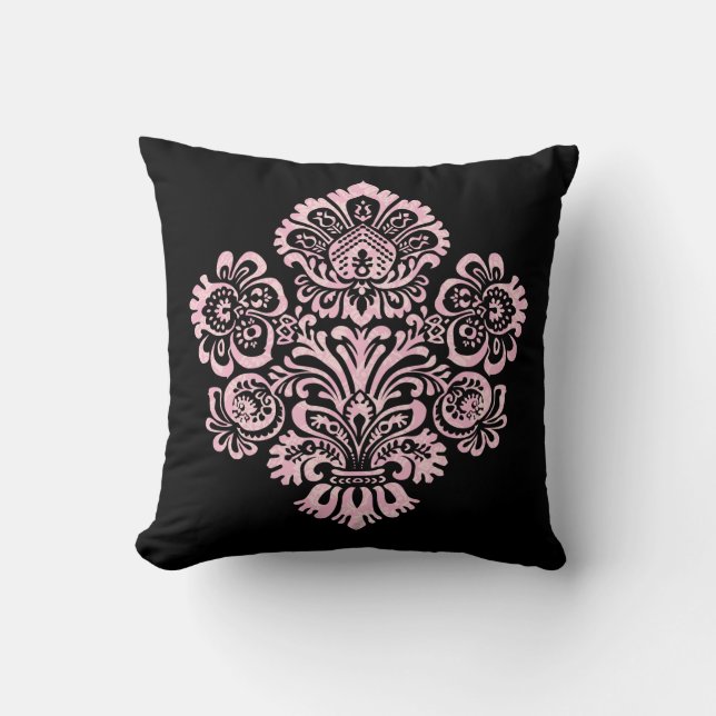 Almofada PixDezines cor-de-rosa/la paloma damask (Frente)