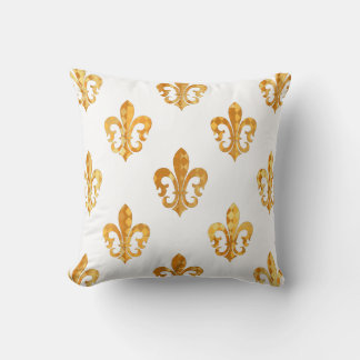 Almofada PixDezines flor de lis/dourado/preto/fundoDIY