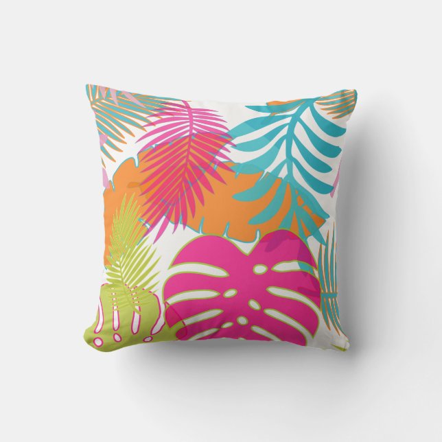 Almofada PixDezines floresta tropical/monstera/fundo de diy (Frente)