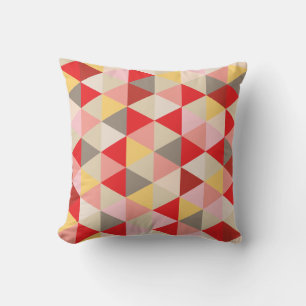Almofada PixDezines geométrico/vermelho/rosa/amarelo/cinza