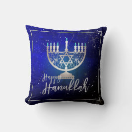 Almofada PixDezines Happy Hanukkah|Temple Menorah